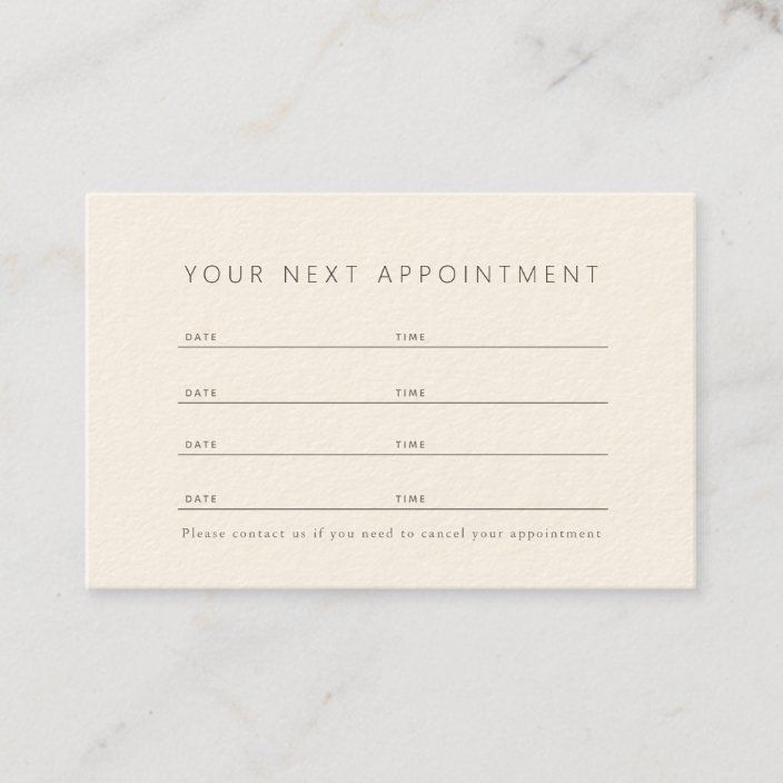 Appointment Cards
