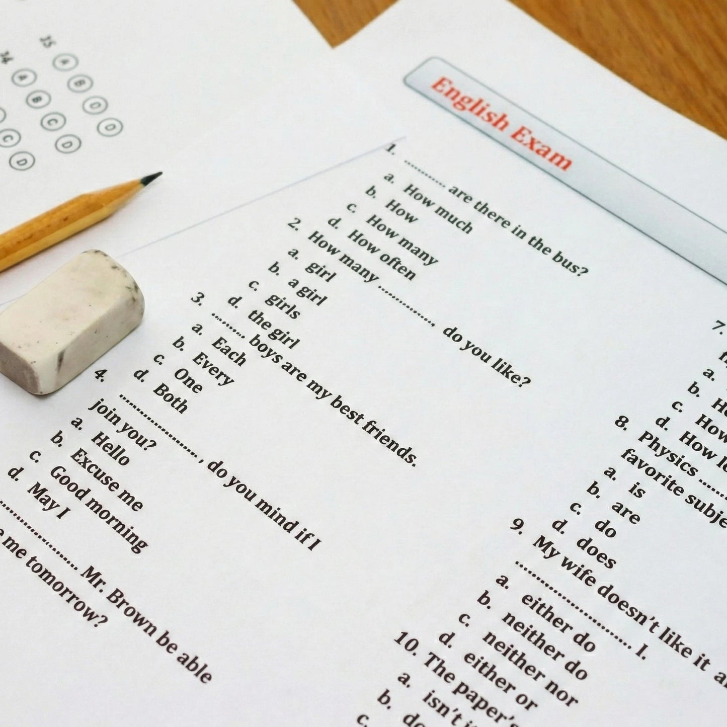 Question Papers & Study Material